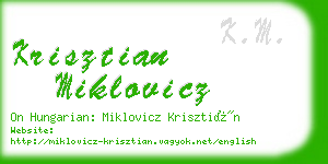 krisztian miklovicz business card